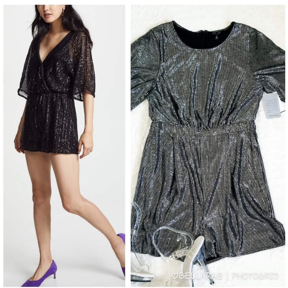 19 Cooper Black/Silver Romper